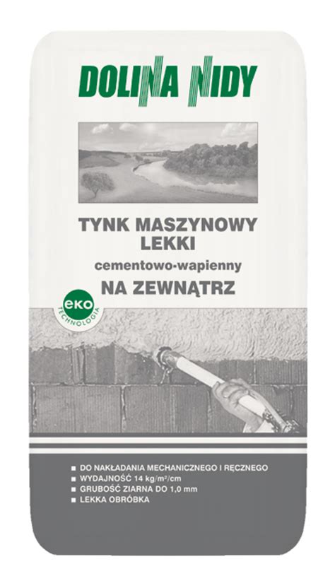 Tynk cementowo wapienny zewnętrzny lekki Dolina Nidy Ekotynk pl