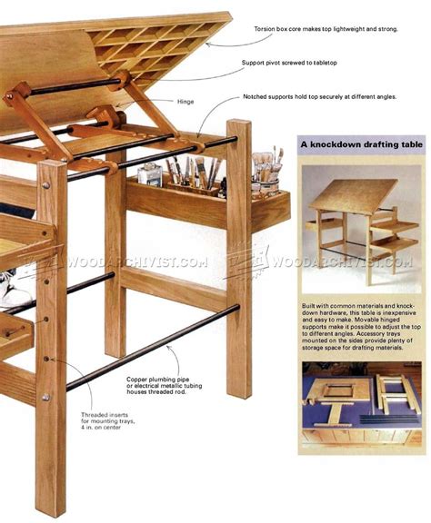 Knockdown Drafting Table Plans • WoodArchivist