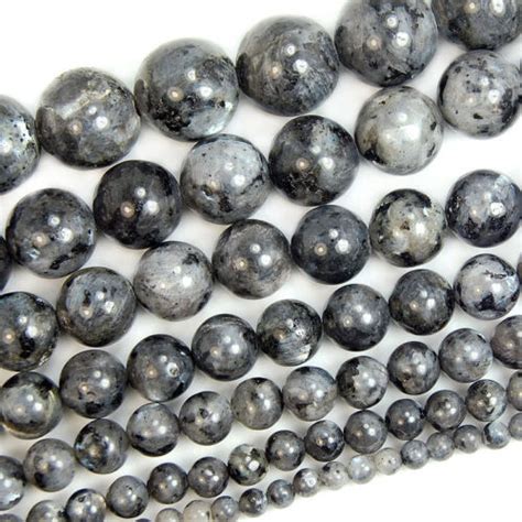 Natural Labradorite Larvikite Round Beads Mm Pick