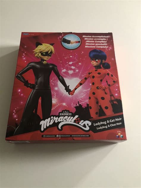 Bandai Miraculous Coffret 2 Poupées 26 cm Ladybug Chat Noir Neuf