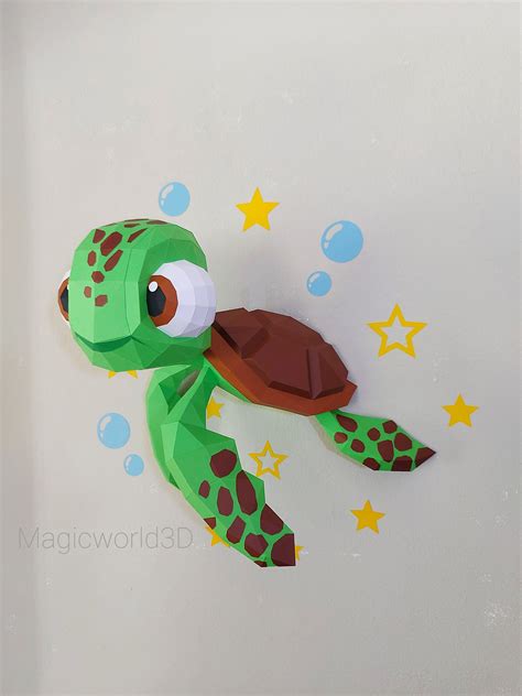 Chiquitín Baby Turtle Papercraft Turtle Template 3d Home Etsy