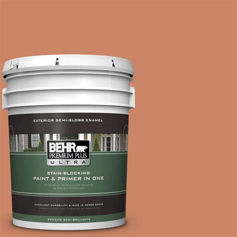 BEHR Premium Plus Ultra 5 Gal 230D 5 Aztec Brick Semi Gloss Enamel