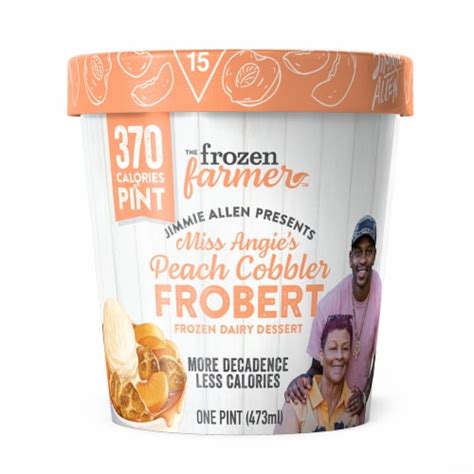 The Frozen Farmer Jimmie Allen's Peach Cobbler Sorbet Pint, 16 oz - Kroger