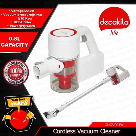 Decakila By Ingco Cordless Vacuum Cleaner 140w 08l With Hepa Filter