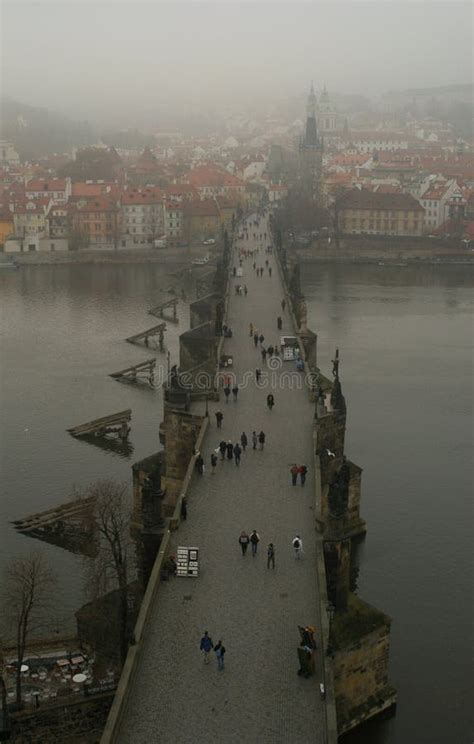 Charles Bridge In The Fog Stock Photo Image Of Haze River 306552