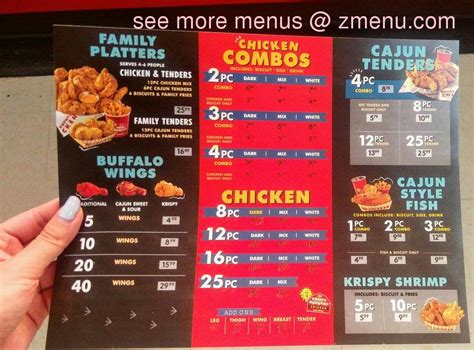 Krispy Krunchy Chicken Menu