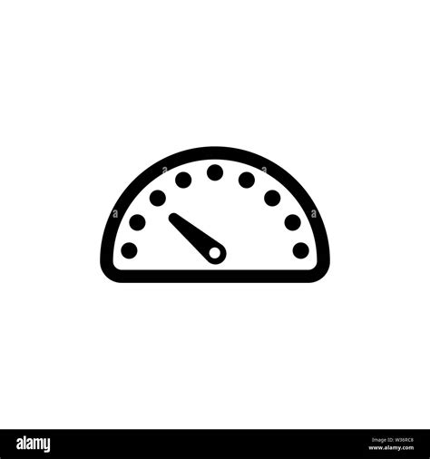 Speedometer Car Speed Meter Flat Vector Icon Illustration Simple