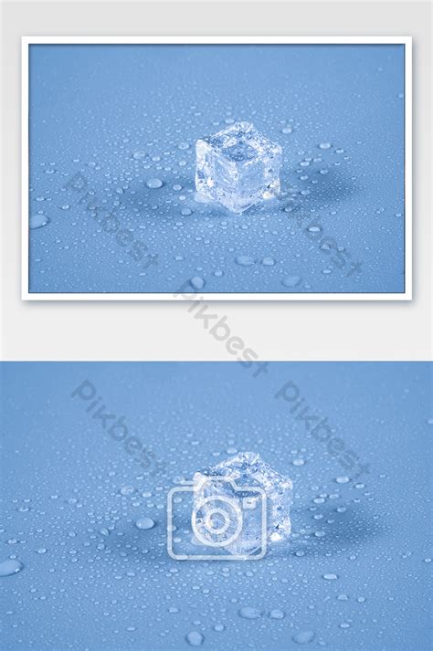 Ice Cubes Frozen Transparent Water Droplets  Photo Free Download