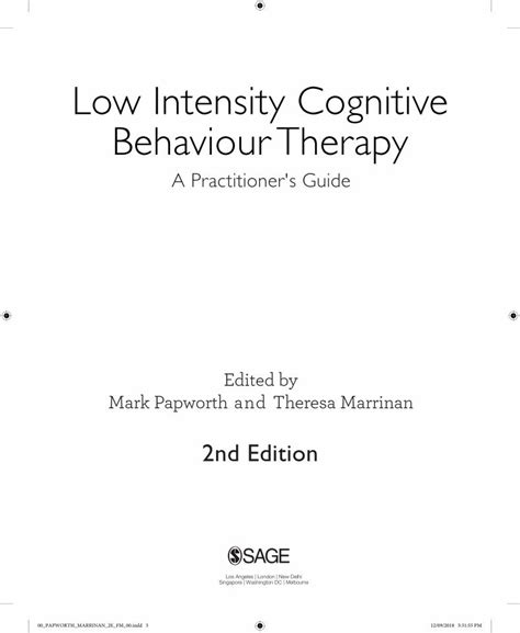 Pdf Low Intensity Cognitive Behaviour Therapy · We Can Break Down The