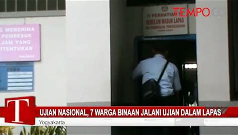 Ujian Nasional Warga Binaan Jalani Ujian Dalam Lapas Video Dailymotion