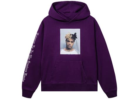 Revenge Xxxtentacion Mugshot Hoodie Purple Mens Fw23 Us