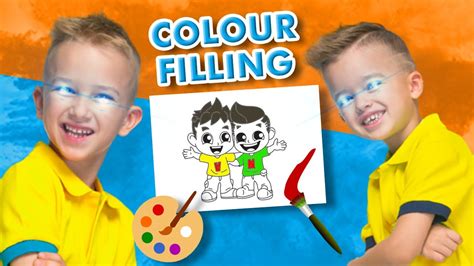 Colors Challenge Four Colour Vlad And Niki Color Fill Playhouse Challenge चैलेंज में व्लाद और