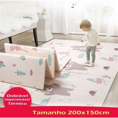 Tapete Infantil Dupla Face Imperme Vel Dobr Vel Estampado Grande