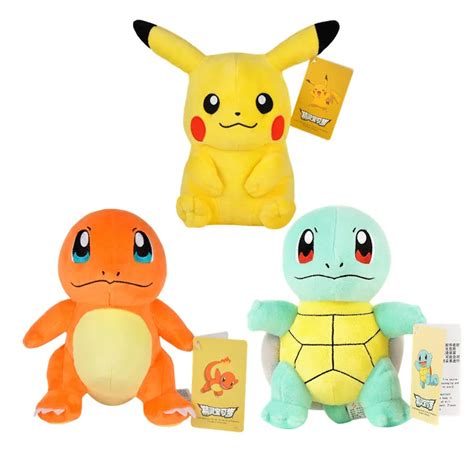 Pcs Original Anime Pokemon Plush Toys Cm Pikachu Charmander Squirtle