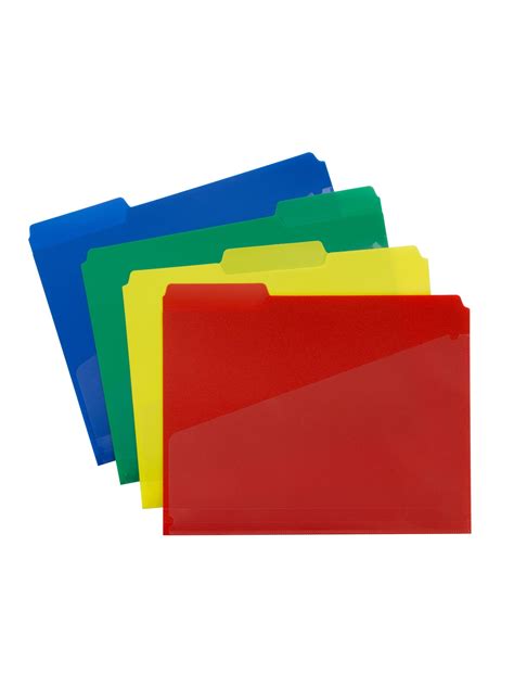 Smead Poly Slash Pocket File Folders