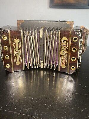 Antique Bandonion Bandoneon F Lange Chemnitz Concertina Konzertina