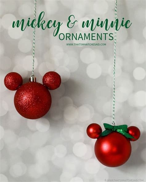 Easy Diy Mickey Mouse Ornament That S What Che Said