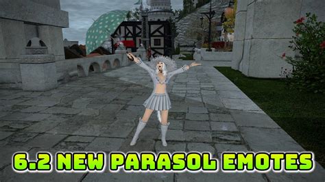 Ffxiv New Parasol Interactions Emotes Dance Youtube