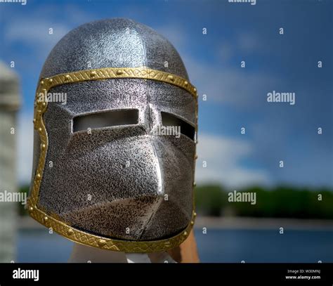 Medieval Iron Mask Of A European Knight History Stock Photo Alamy