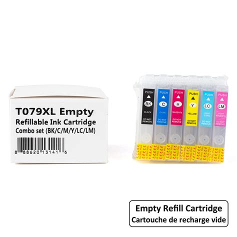 Epson T Empty Refillable Ink Cartridge Combo High Yield Bk C Lc M Lm