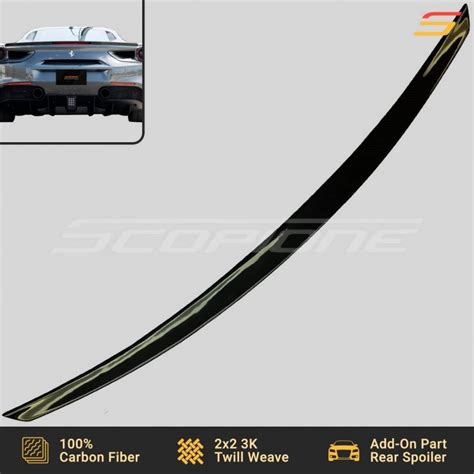 Scopione Carbon Fiber Rear Trunk Spoiler for Ferrari 488 GTB & Spider