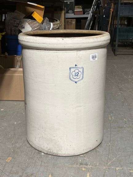 12 Gallon Stoneware Crock Bid On Estates Auction Services