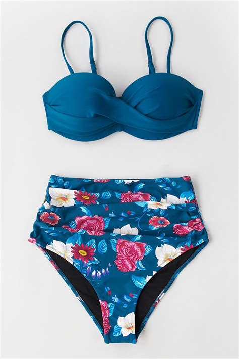 Sapphire Blue Floral Bikini Cupshe AU