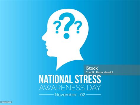 Vector Illustration Design Concept Of National Stress Awareness Day Observed On November 2 Stock