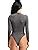 IEFiEL Damen Langarm Body Mit Rollkragen Transparent Bodysuit