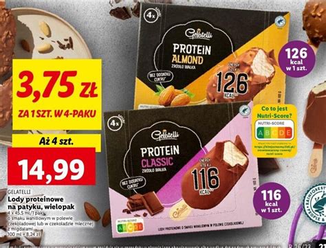 Promocja Gelatelli Lody Proteinowe Na Patyku Wielopak X Ml Lidl