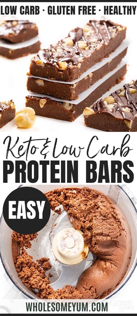 Keto Low Carb Protein Bars Wholesome Yum