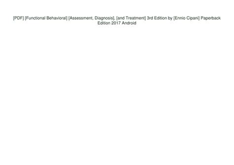 Ppt Pdf Functional Behavioral Assessment Diagnosis And Treatment 3rd Editi