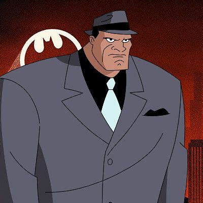 An Animated Image Of A Man In A Suit With A Bat On His Shoulder And Hat