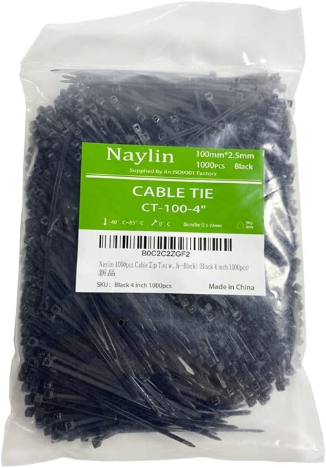 Amazon Black Inch Pcs Cable Zip Ties Heavy Duty Premium