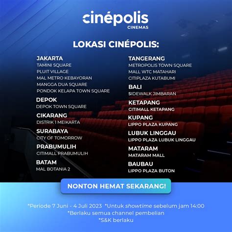 Cin Polis Indonesia On Twitter Nikmati Promo Happy Hour Nonton Hemat