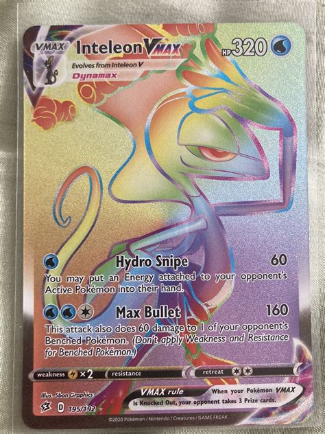 Pok Mon Tcg Inteleon Vmax Rebel Clash Holo Secret Rare Ebay