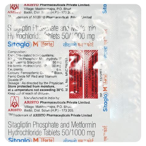 Buy Sitaglo M Forte Tablet S Online At Upto Off Netmeds