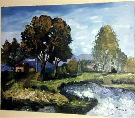 Paisaje Óleo pintado por Marisa Menéndez Rañadorio Asturias