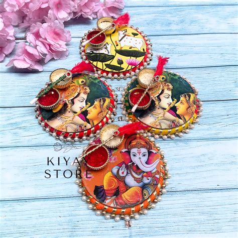 Bulk Set Of Haldi Kumkum Plates Holder Wedding Favor Indian Return