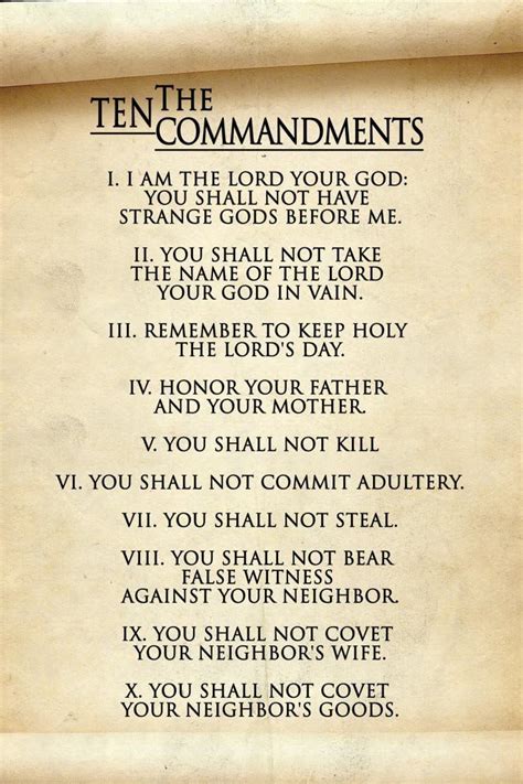 The Ten Commandments Vintage Poster Commandments Poster Art Print