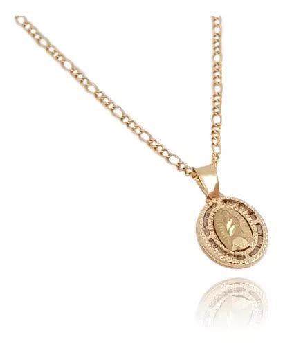 Cadena Medalla Virgen De Guadalupe Oro K Bautizo Elegir En Venta En