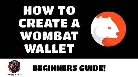 How To Create An Wombat Wallet Tutorial Beginners Guide YouTube