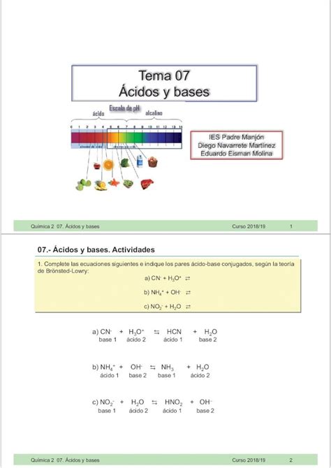 Pdf Tema Cidos Y Bases Fq Manj N Qu Mica