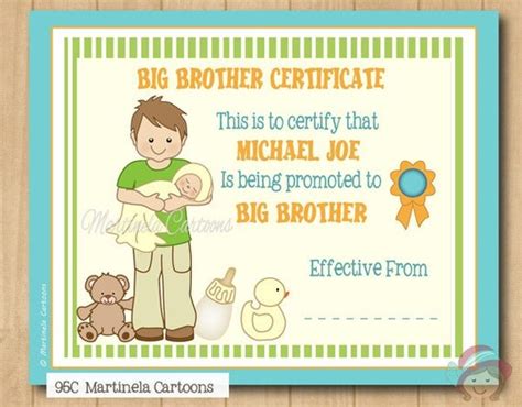 Free Printable Big Sister Certificate