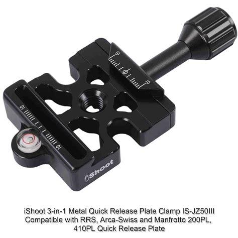 Clamp For Manfrotto Arca Swiss Tripod Ballheads Quick Release Plate