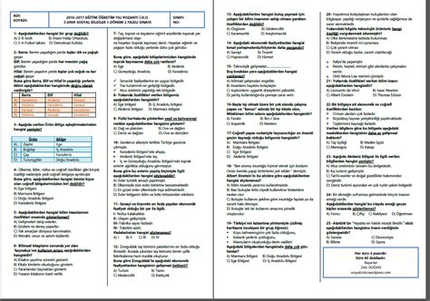 S N F Sosyal Bilgiler D Nem Yaz L S Nav Test Sosyal