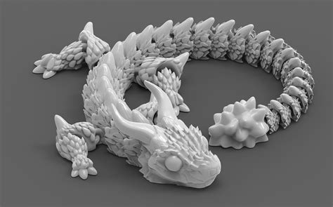 ArtStation - Articulated Dragon 004 - STL file for 3D printing in PLA ...