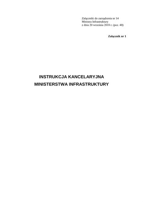 Pdf Instrukcja Kancelaryjna Ministerstwa Instrukcja Kancelaryjna