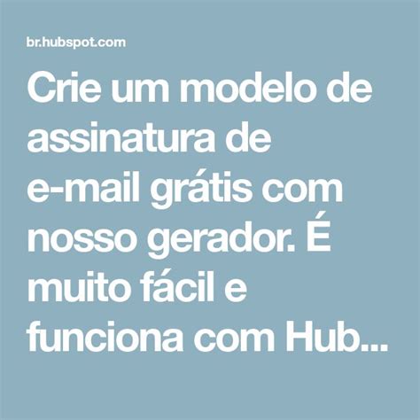 Crie Um Modelo De Assinatura De E Mail Gr Tis Nosso Gerador