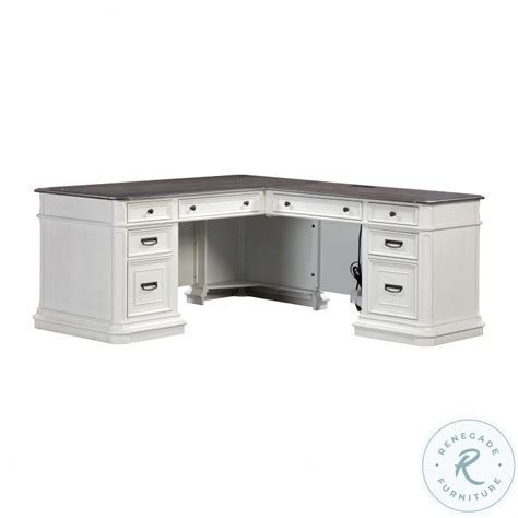 Roanoke White L-Shaped Desk From Coleman Furniture | Coleman Furniture